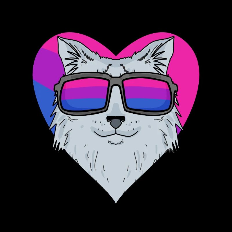 Bisexual Siberian Cat - Cat with Glasses