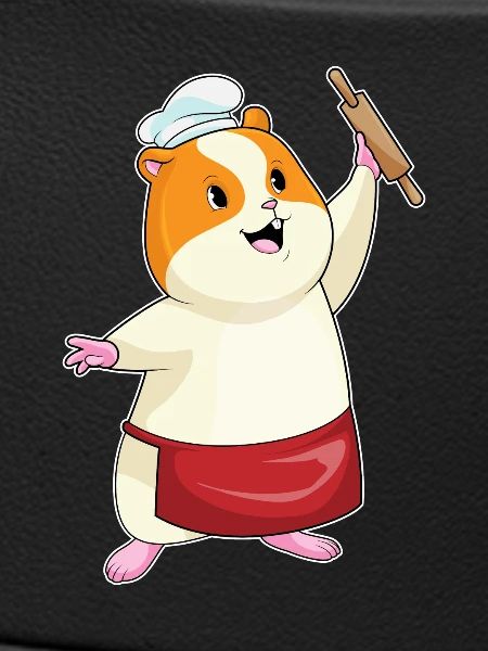 Hamster Bäcker Nudelholz Backen