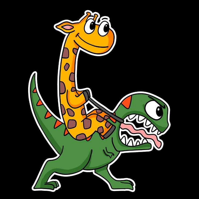 Giraffe und Dinosaurier
