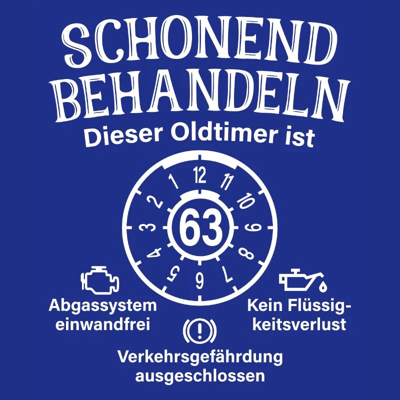 63. Geburtstag Schonend Behandeln Oldtimer Ist 63