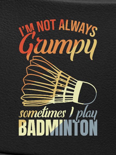Grumpy badminton player