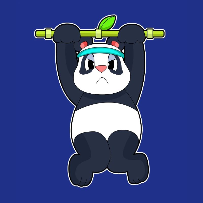 Panda Bodybuilder Pull-ups Bodybuilding