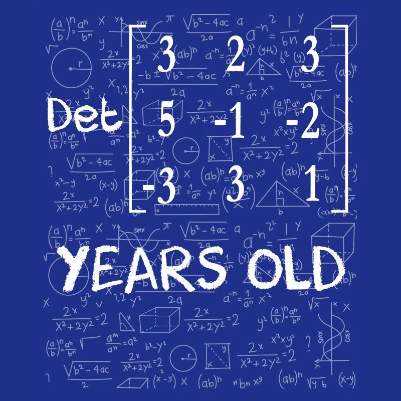 53rd birthday 53 years matrix determinant