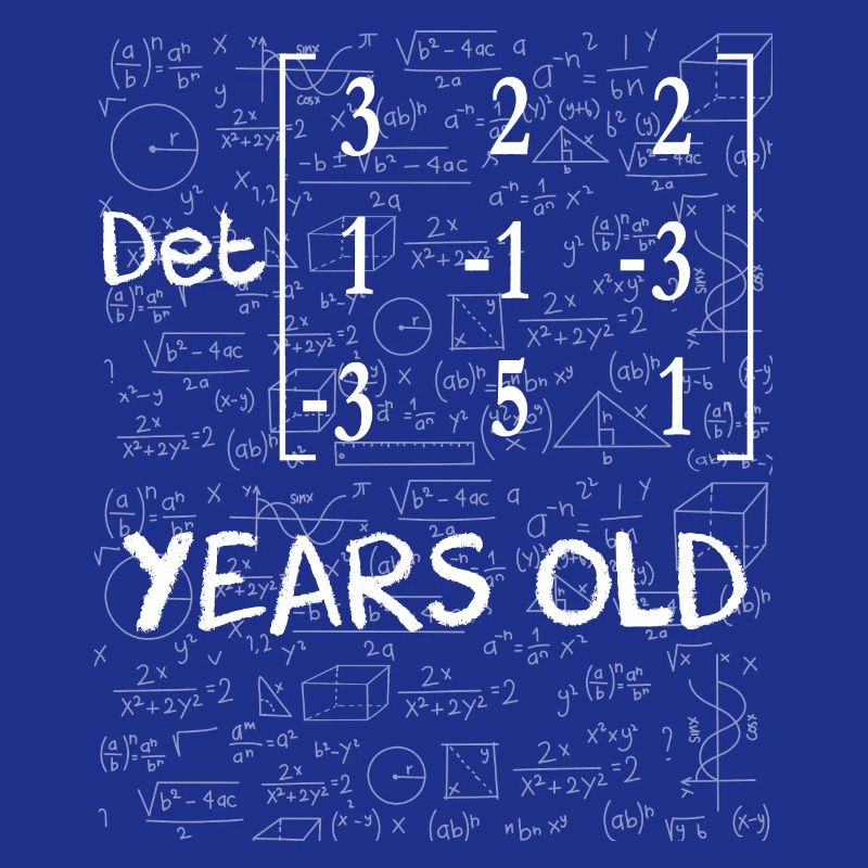 62nd birthday 62 years matrix determinant