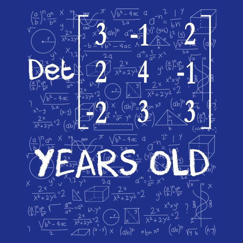 77th birthday 77 years matrix determinant