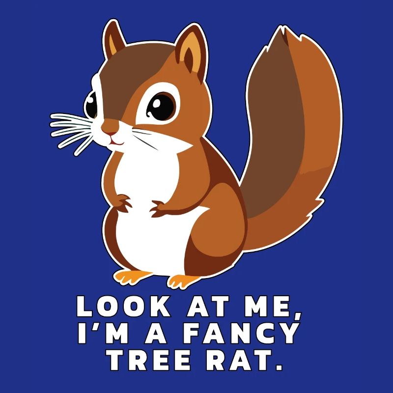 Eichhörnchen mit lustigem Spruch
