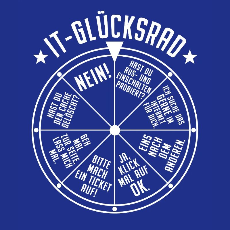 IT Support Glücksrad Service Desk IT Helpdesk Nerd