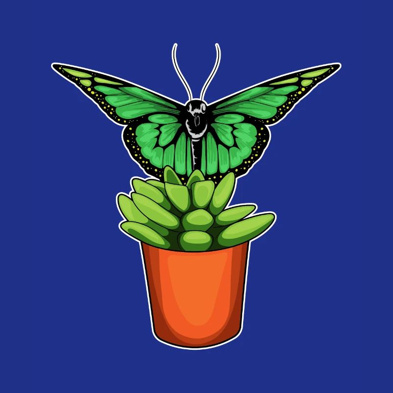 Fleur de pot de fleurs papillon