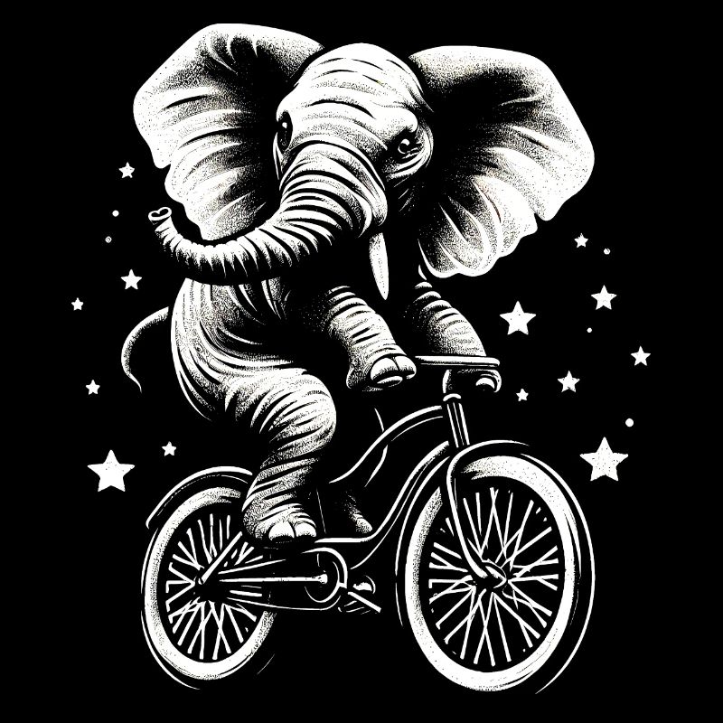 Elephant on a bicycle
