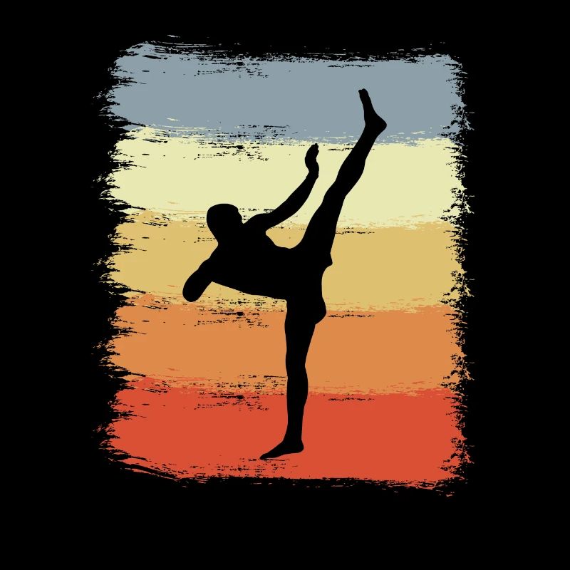 Vintage Kickboxer Drawing