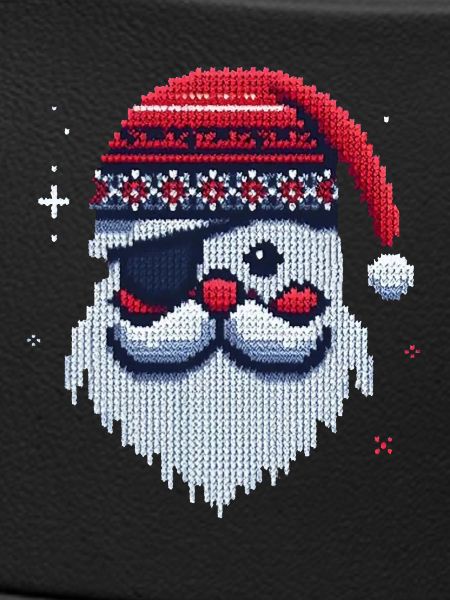 Weihnachtsmann Kawaii Strickmuster