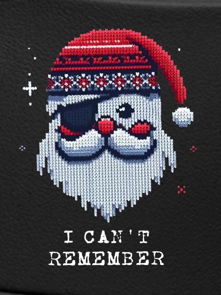 Weihnachtsmann mit Augenklappe Strickmuster