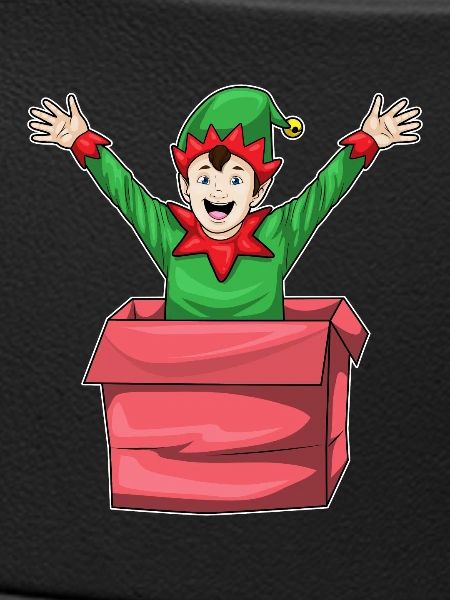 Elf Weihnachten Karton