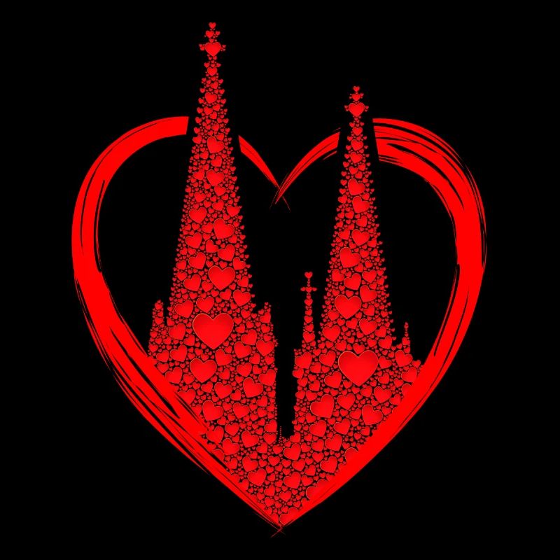 Kölner Dom Herzen Kölle Liebe Herz Karneval Köln