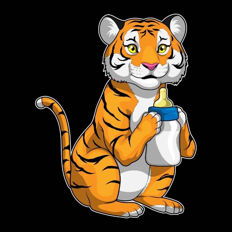 Biberon de lait pour bébé tigre