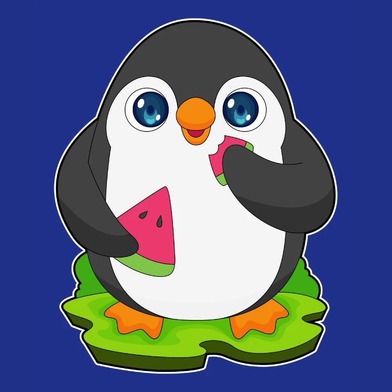 Fruit de pastèque pingouin