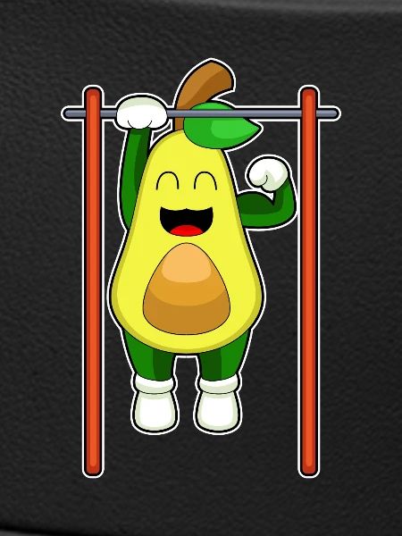 Avocado Bodybuilder Pull-ups Bodybuilding