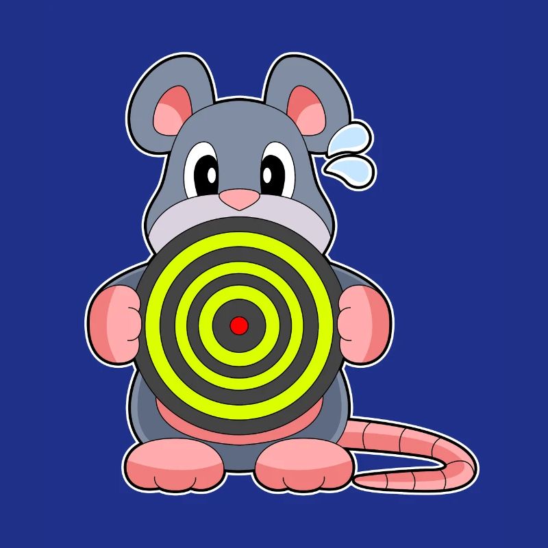 Cible de fléchettes de souris
