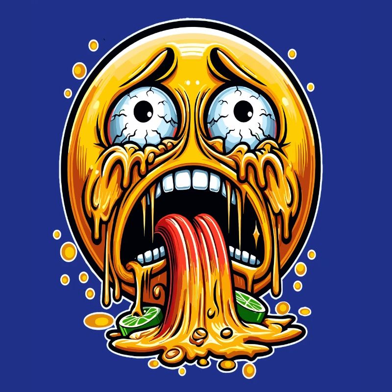 Puke attack face