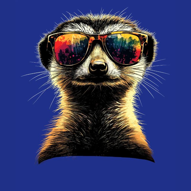 Erdmännchen Sonnenbrille Bunt Süßes Erdmännchen