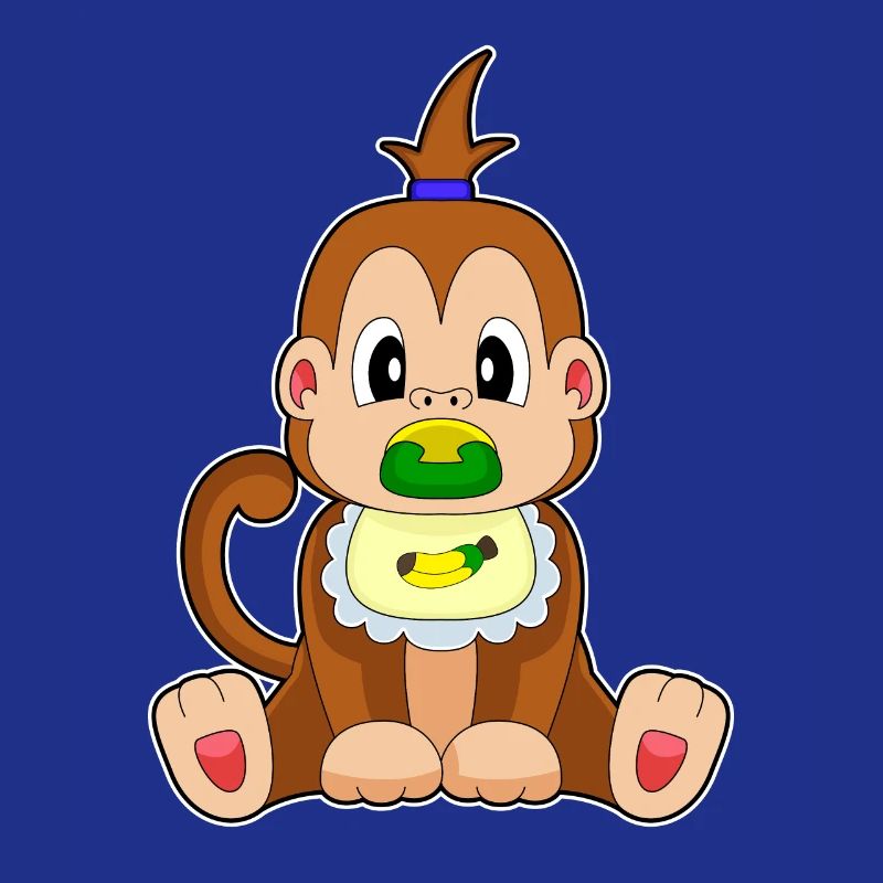 Monkey Banana Pacifier Bib