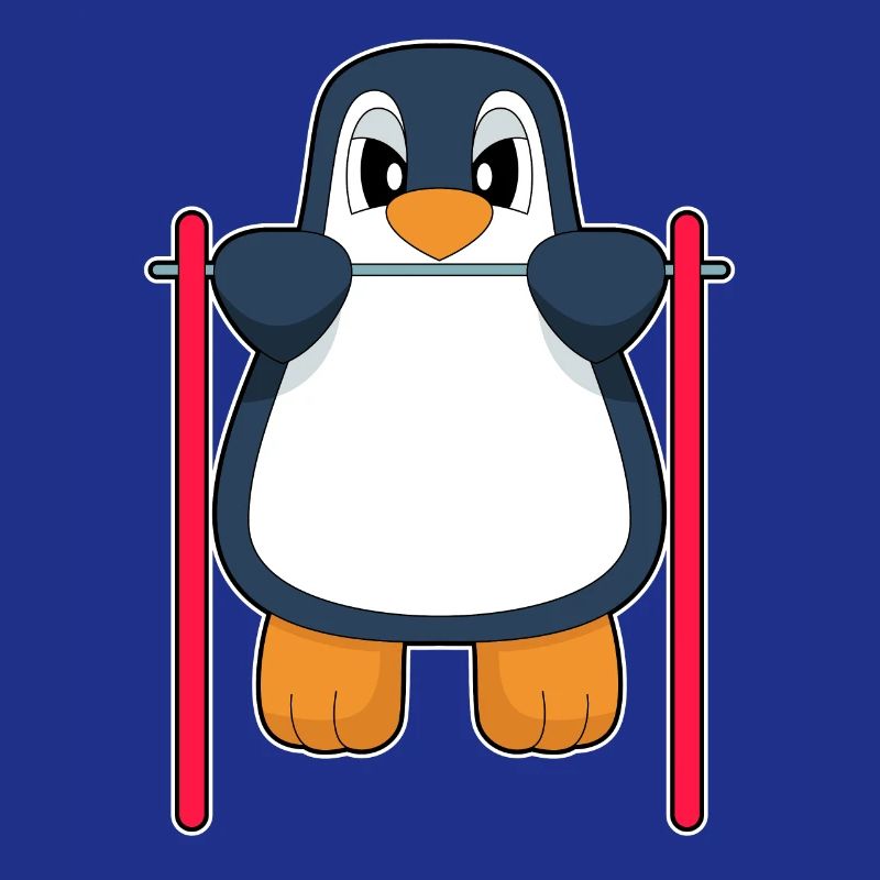 Penguin Bodybuilder Pull-ups Bodybuilding