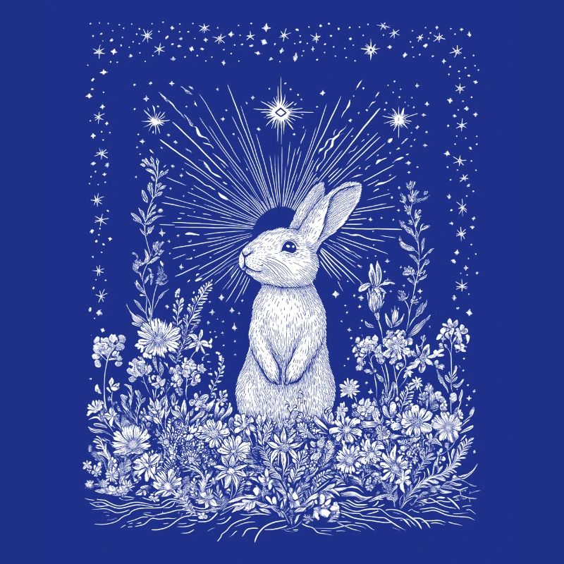 Boho Bunny Spring Bunny Motif Bohemian Cottagecore