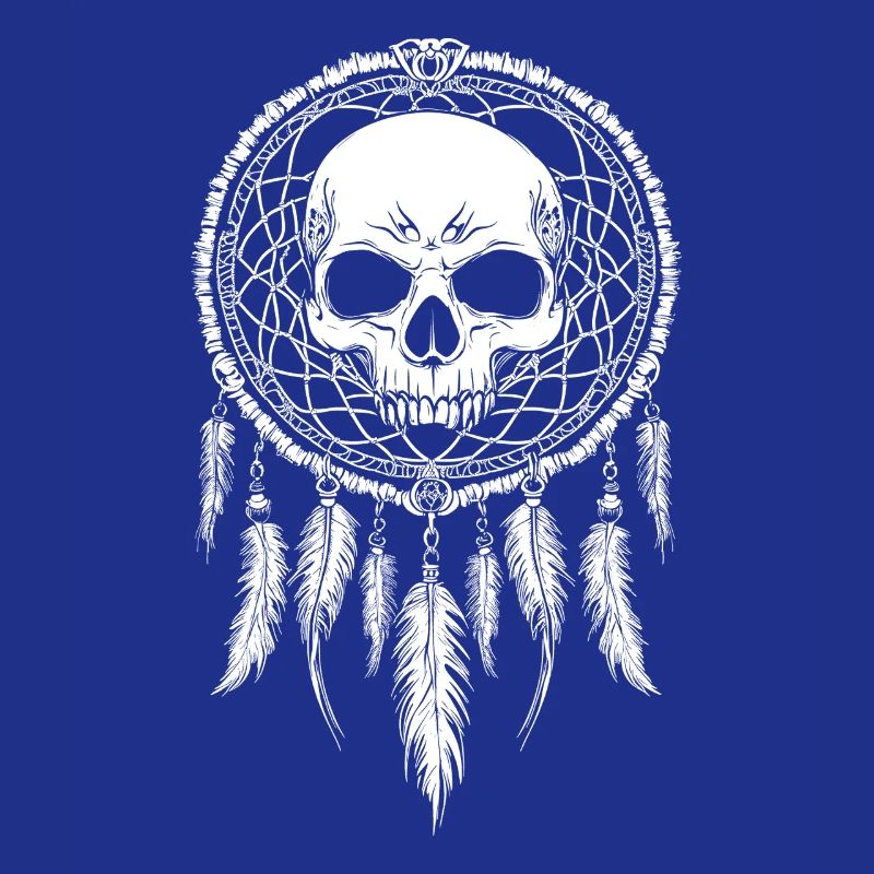 Skull Dreamcatcher Gothic Boho Skull Tribal