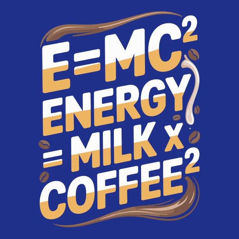 E=MC2 Physics Saying Caffeine Nerd Energy Coffee