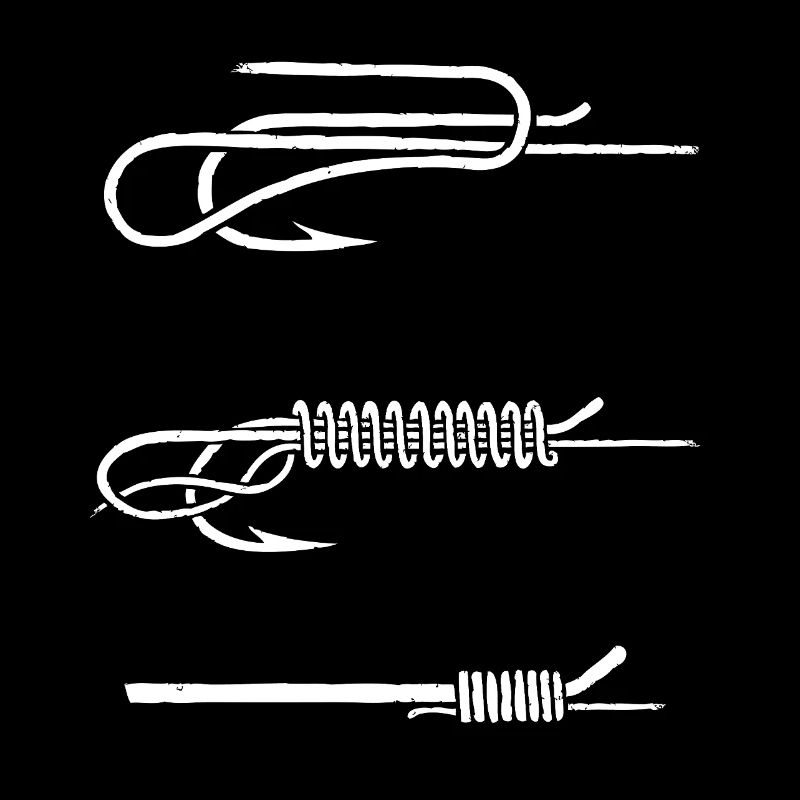 Instruction de nœud d’hameçon BLANC