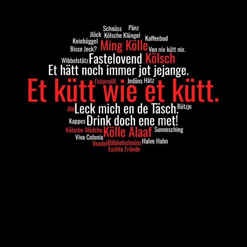 Cologne Kölsch Word Cloud Cologne Carnival Alaaf Kölle