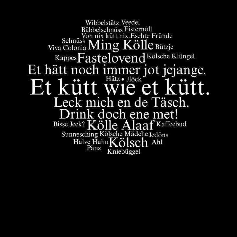 Köln Kölsch Wortwolke Kölner Karneval Alaaf Kölle