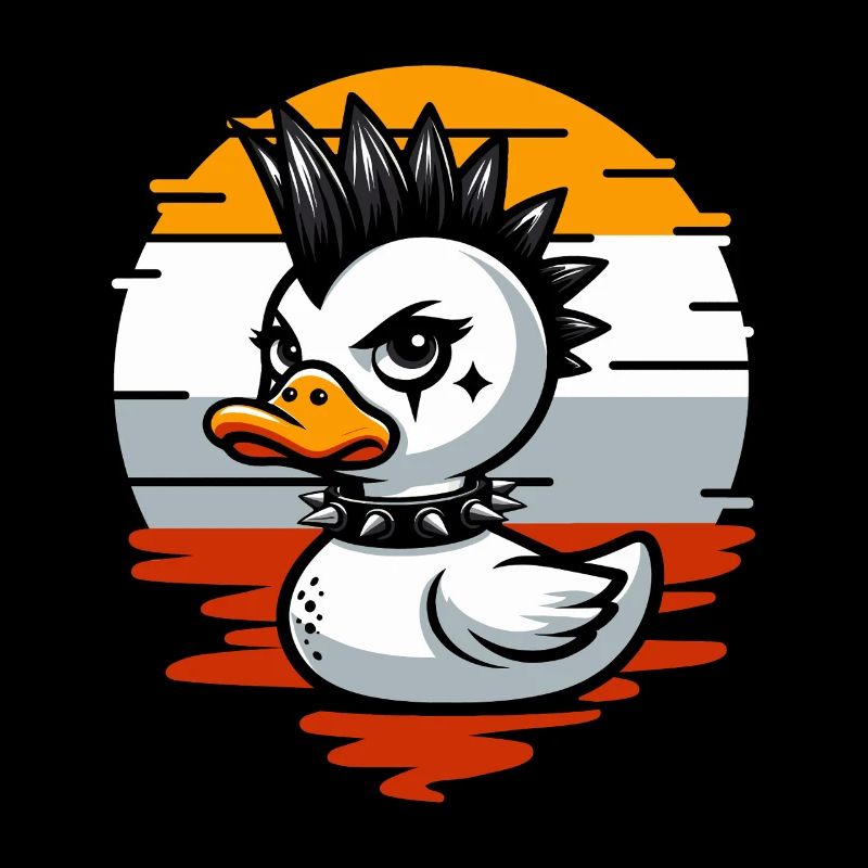 Punk Ducks Illustration