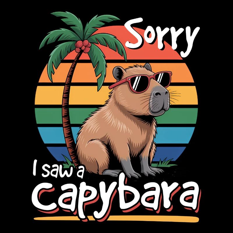 Funny aesthetic Kawaii Capybara