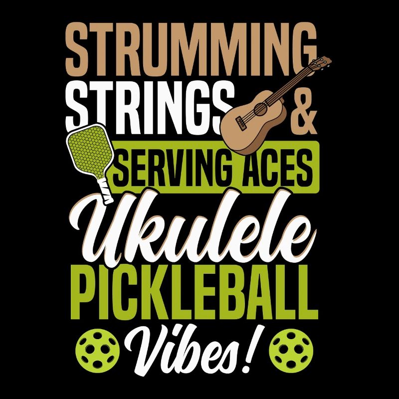 Hawaiian Guitar UKE Pickleball and Ukulele