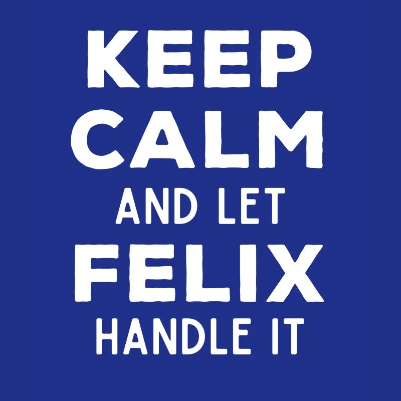 Keep Calm Let Felix sort it out Funny saying