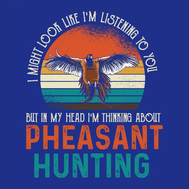 Pheasant Hunting Retro Sunset