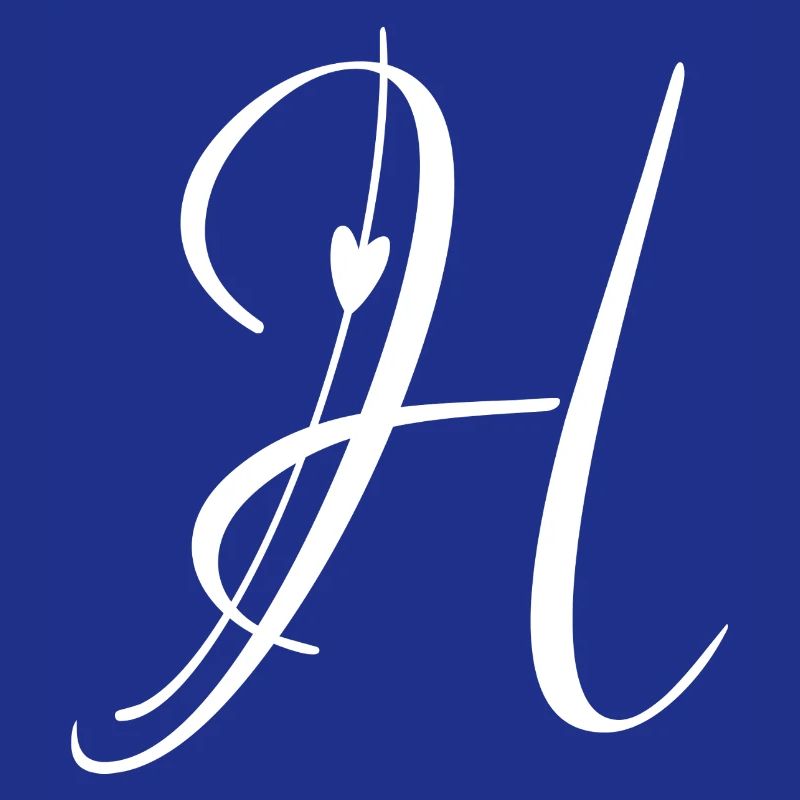 Buchstabe H Initiale Alphabet Monogramm Taschenfläche