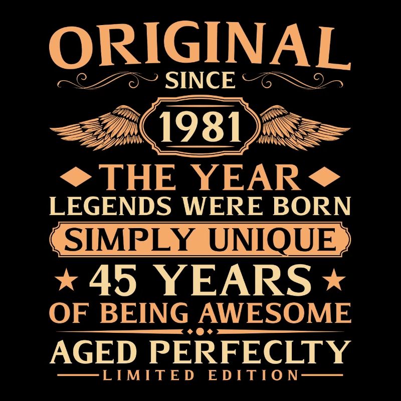 Original 1981 Vintage - 45th Birthday
