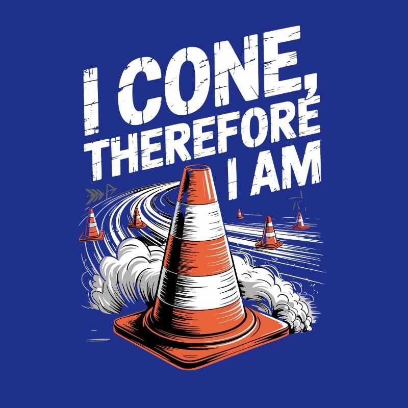 i cone, therefore i am funiger traffic cone