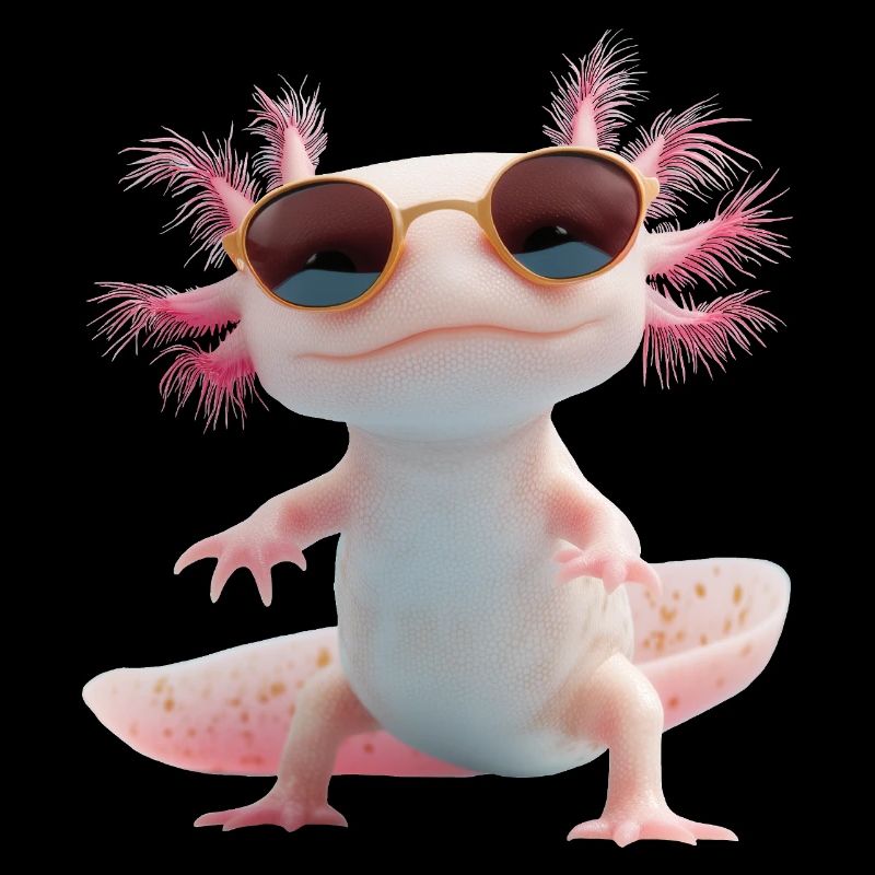 Axolotl with sunglasses