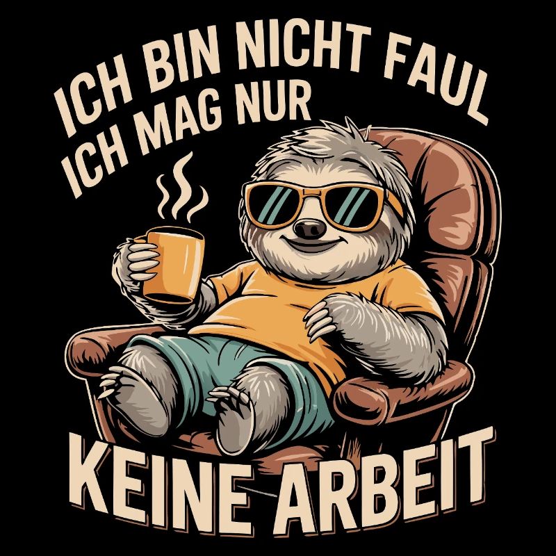 Sloth Saying – No Work, No Stress