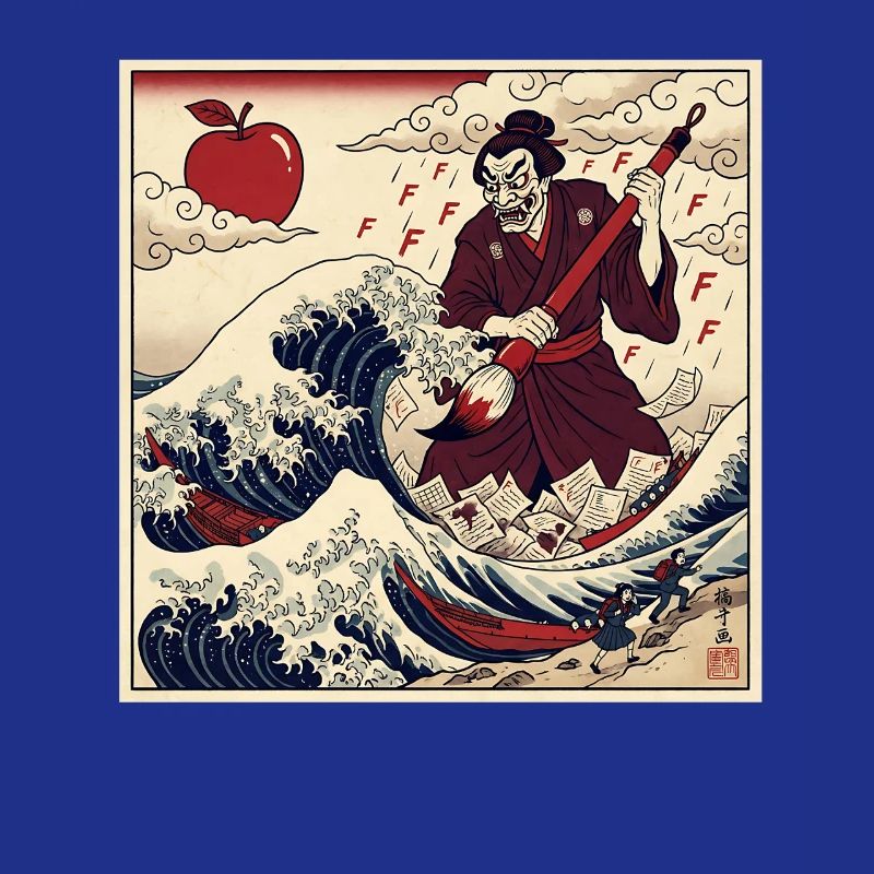 F Notes du professeur samouraï Vague de tsunami