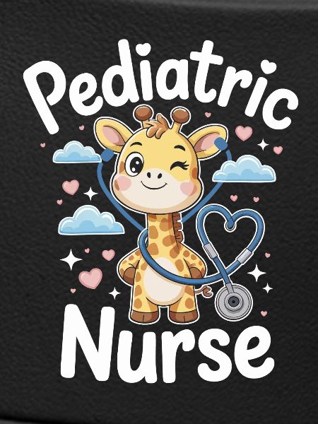 Pediatric giraffe with stethoscope