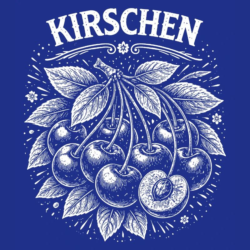 Cherry cluster illustration