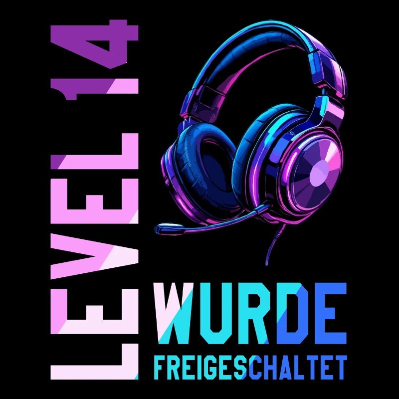 14. Geburtstag Junge Mädchen Teenager Level 14