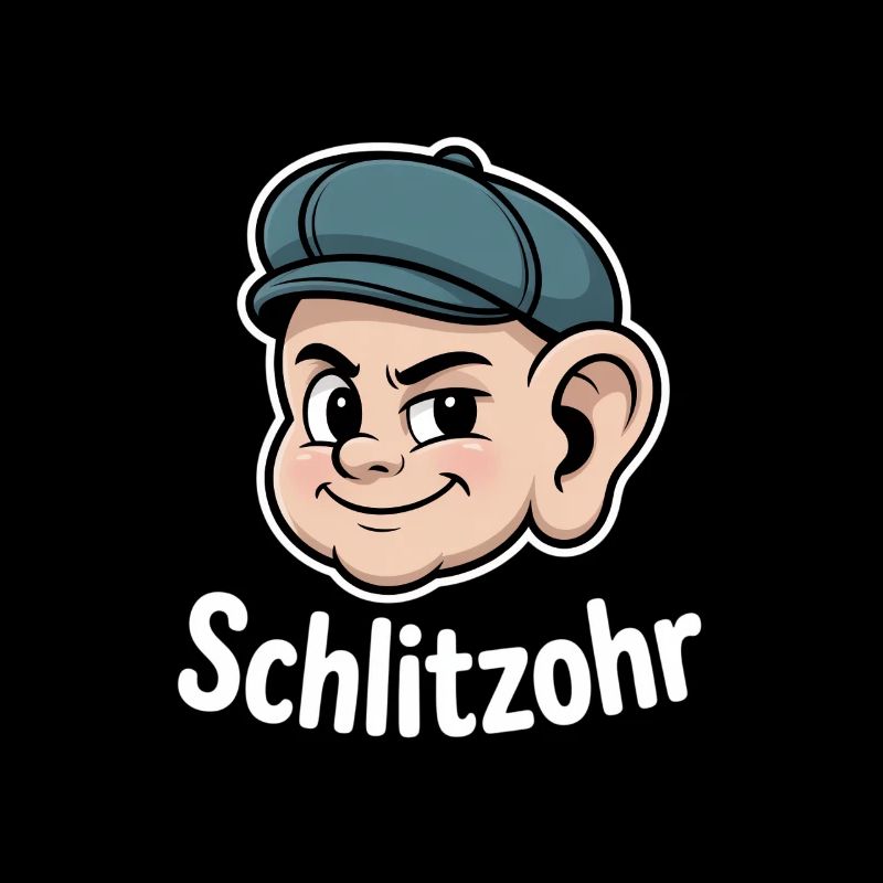 Sly Naughty Cartoon Head with Hat