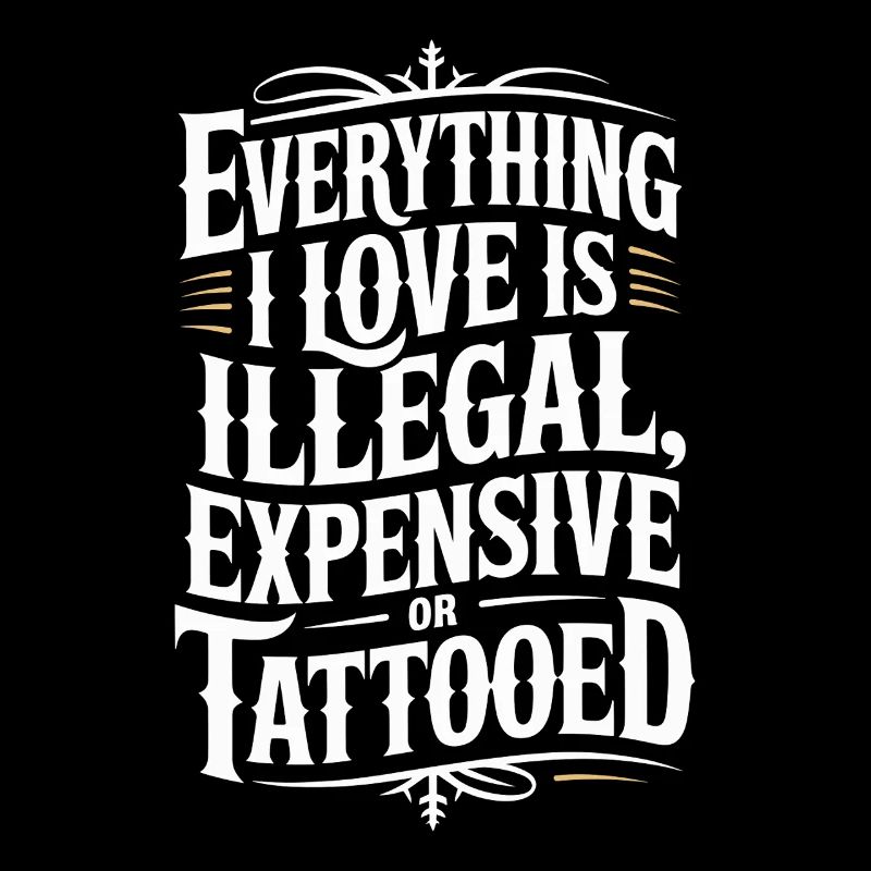 Everything I Love Is Tattooed Tätowiert Tattoo