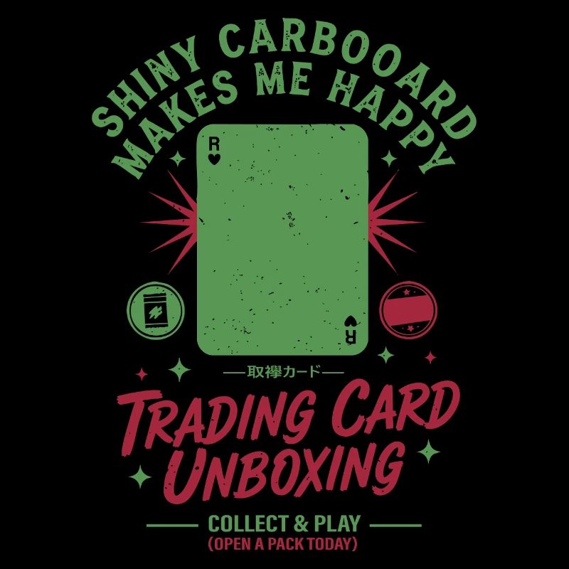 Shiny Carbooard Makes Me Happy Trading Card