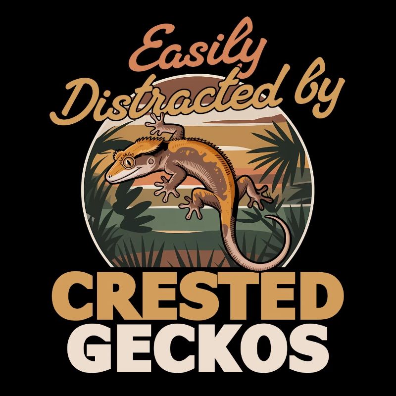 Funny Reptile Crested Gecko